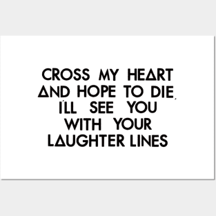 Laughter Lines (black) Posters and Art